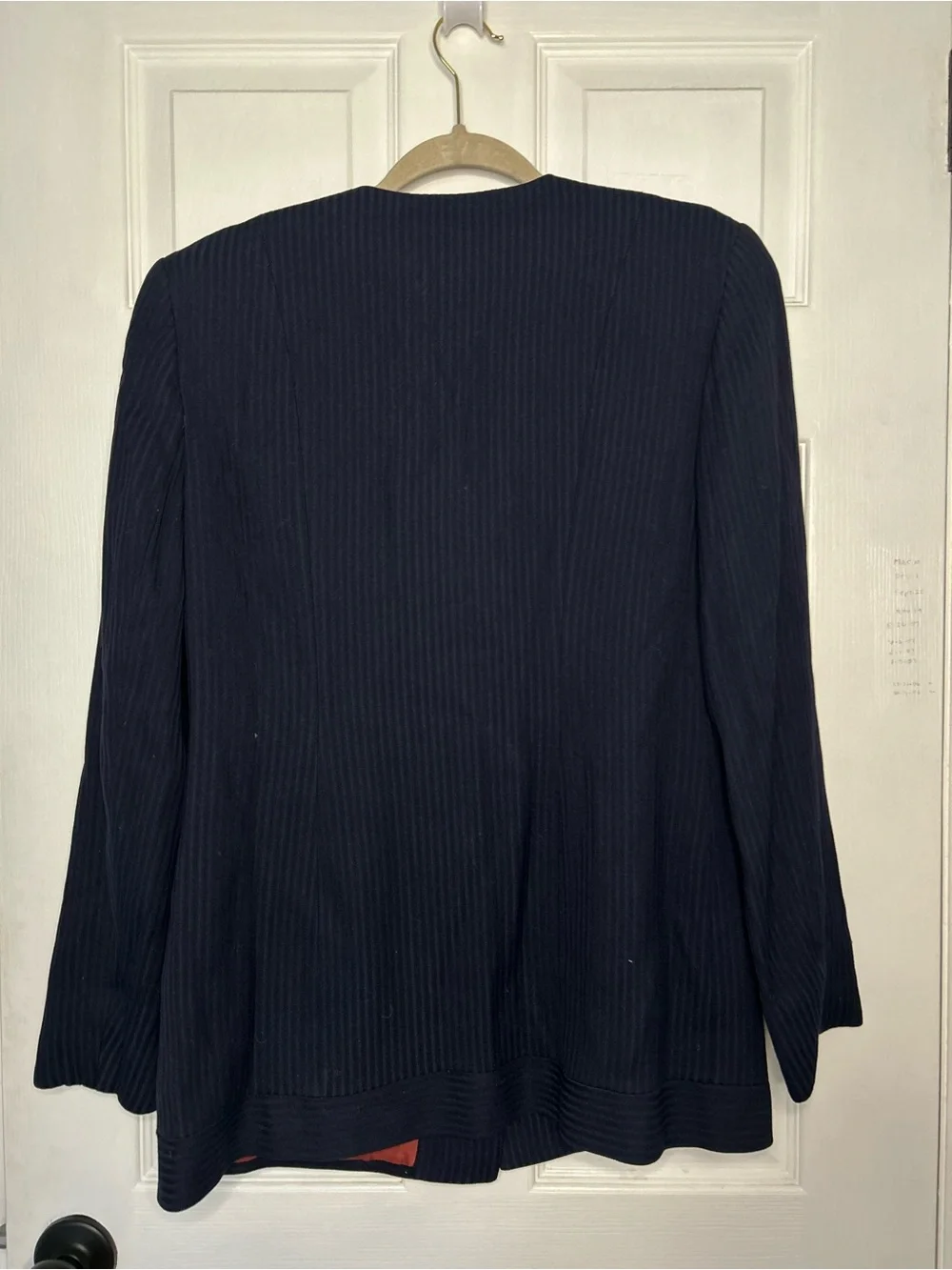 Christian Dior Vintage Striped Blazer Skirt Set